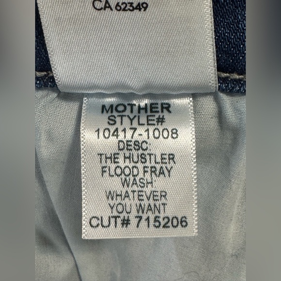 MOTHER Hustler Flood Fray High Rise Boot Cut Jeans 28 - Style 10417-1008 Chic - Picture 9 of 9